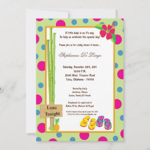 5x7 Luau Baby Shower Invitation