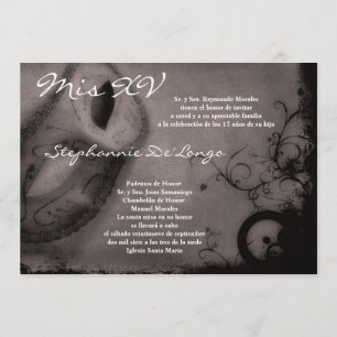 5x7 Masquerade Quinceanera Birthday Invitation