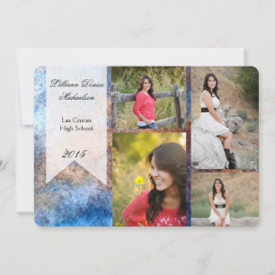 5x7 Métal rouillé Vieux acier Gru Faire-part princ