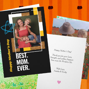 5x7" Modern Custom Photo Mother's Day Card for Her