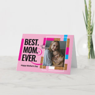5x7" Modern Custom Photo Mother's Day Card for Mom