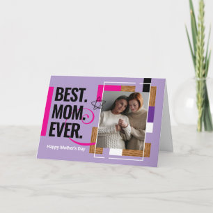 5x7" Modern Custom Photo Mother's Day Card for Mom