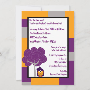 5x7 Monster Bash Halloween Party Invitation