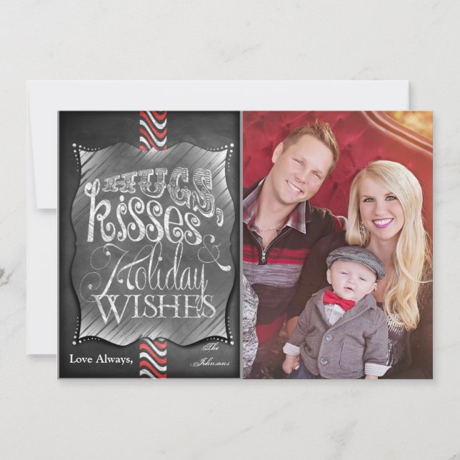 5x7 Noël XMAS Chalk Board Carte photo enseignant (Devant)