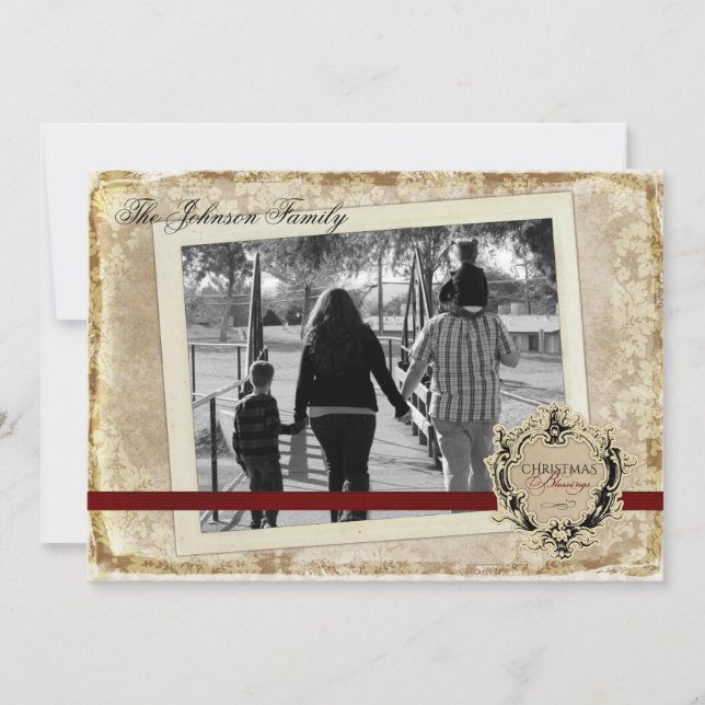 5x7 Noël XMAS Joyeux Carte photo de vacances (Devant)