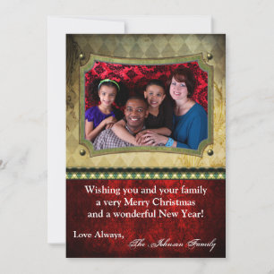 5x7 Noël XMAS Joyeux Carte photo de vacances