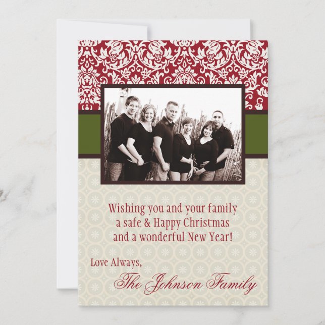 5x7 Noël XMAS Joyeux Carte photo de vacances (Devant)