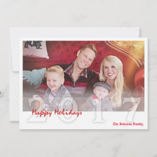 5x7 Noël XMAS Joyeux Carte photo de vacances