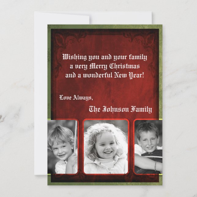 5x7 Noël XMAS Joyeux Carte photo de vacances (Devant)
