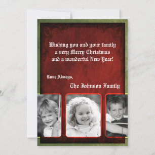 5x7 Noël XMAS Joyeux Carte photo de vacances