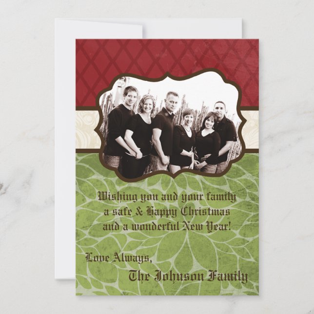 5x7 Noël XMAS Joyeux Carte photo de vacances (Devant)
