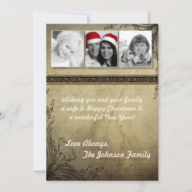 5x7 Noël XMAS Joyeux Carte photo de vacances (Devant)