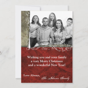 5x7 Noël XMAS Joyeux Carte photo de vacances