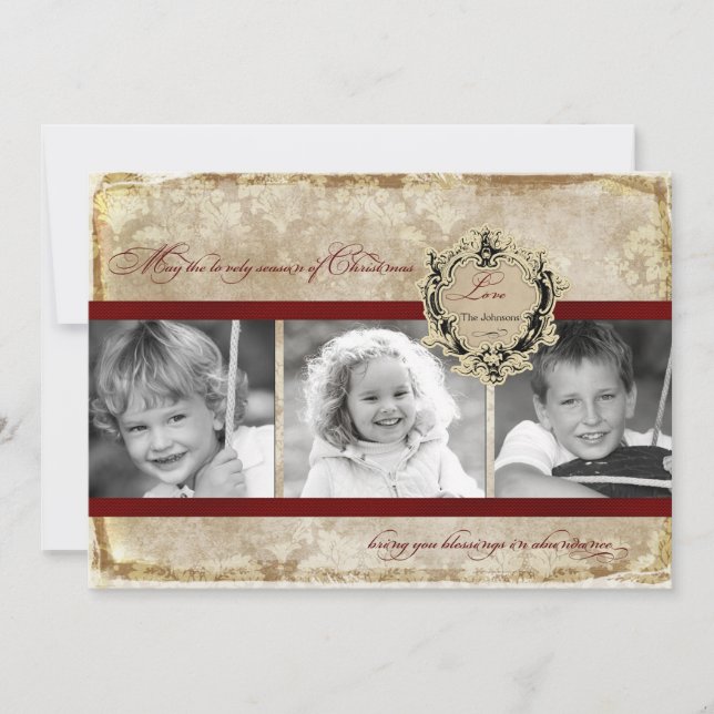 5x7 Noël XMAS Joyeux Carte photo de vacances (Devant)