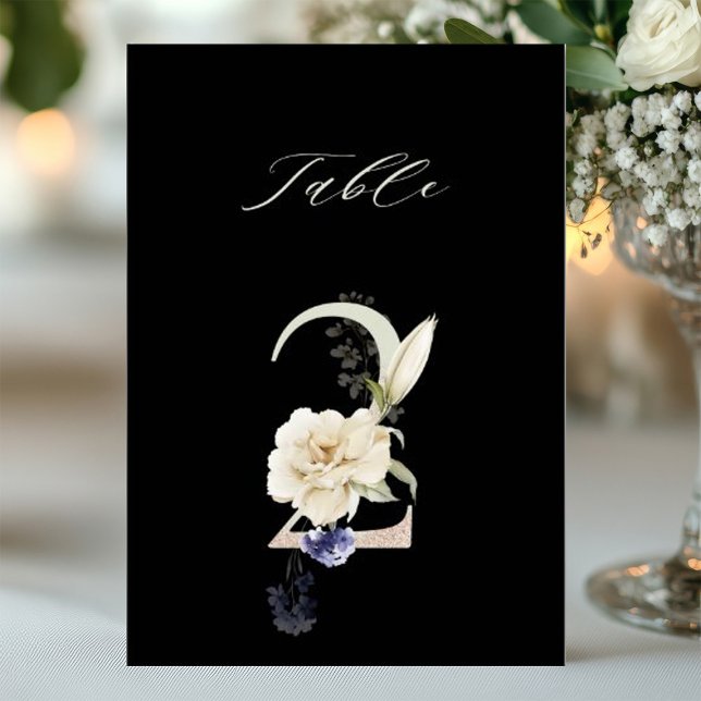 5x7 Numéro Botanique Floral 2, Numéro de Table Noi (Créateur téléchargé)
