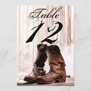 5x7 Numéro de carte Boots Country Russe Western
