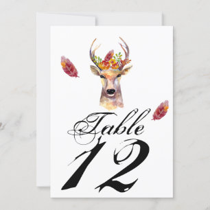 5x7 Numéro de tableau Cartes de cerf-volant Buck H