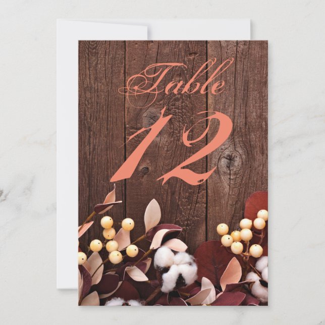 5x7 Numéro de tableau Cartes de coton Branche sur  (Devant)