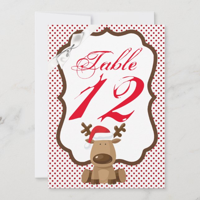 5x7 Numéro de tableau Rendein de carte Noël XMAS P (Devant)