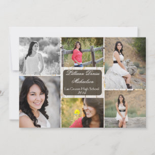 5x7 Old White Barn Wood Weathe Senior Announcement