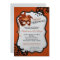 5x7 Orange Masquerade Mask Halloween Invitation