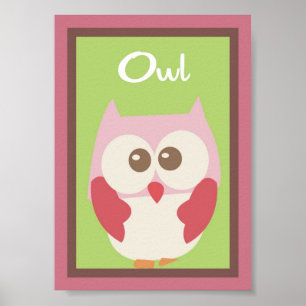 5X7 Owl Wall Art Love and Nature Girl Woodland