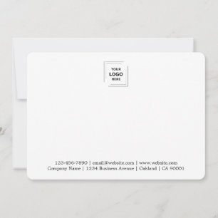 5x7 Photo Business Branding Logo Note Card