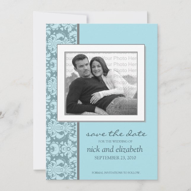 5X7 Pick YOUR OWN Colour Baroque Save the Date 2 (Front)