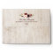 5x7 - Rustic Wood Burgundy Floral & Return Address