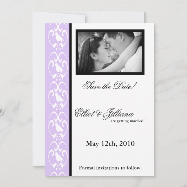 5x7 Save the Date Photo Engagement Announcement (Front)