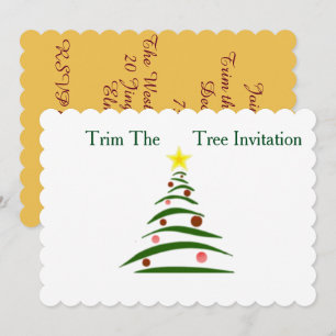 5x7 Scalloped Holiday invitation with envelope