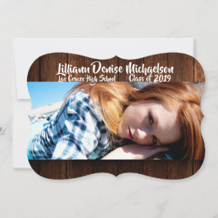 5x7 Senior Announcement Barn Wood Country Rustic