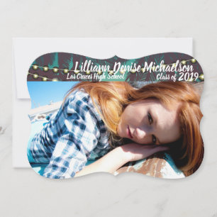 5x7 Senior Announcement Beach Sunset Palm Tree Str