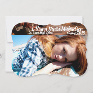 5x7 Senior Announcement Cowboy Boots Barn Wood Rus