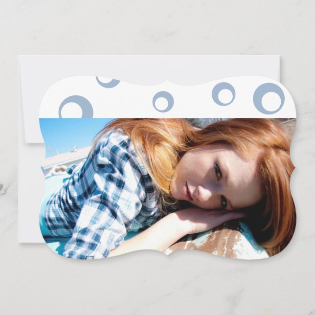 5x7 Senior Announcement Seahorse Ocean Beach Water (Front)
