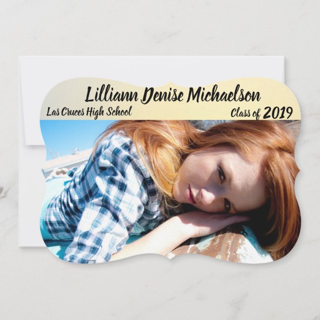 5x7 Senior Announcement Sunny Morning Farm Country (Front)
