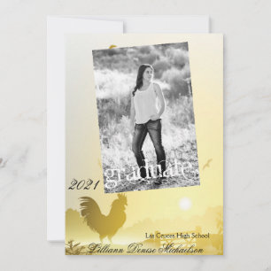 5x7 Senior Announcement Sunny Morning Farm Country