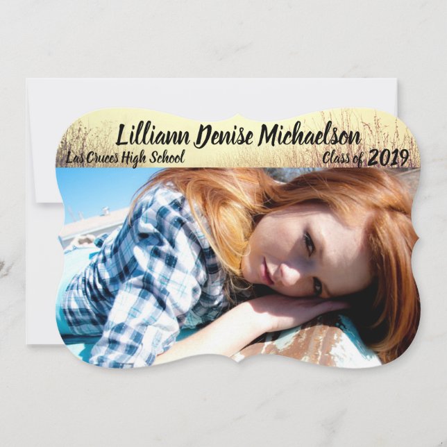 5x7 Senior Announcement Sunrise Pathway Walkway Pa (Front)