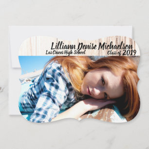 5x7 Senior Announcementboots country rustic wester Announcement