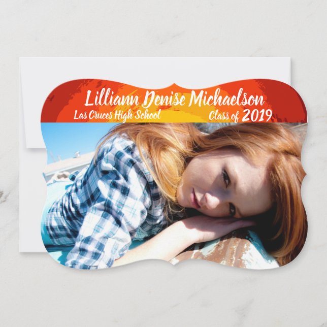 5x7 Senior Faire-part African Safari Giraffe Sun (Devant)