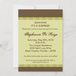 5x7 Spring Green Leaf Zen Birthday Invitation