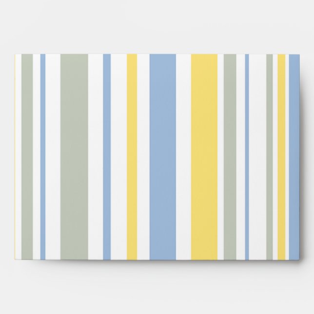 5x7 Striped Outside White Inside Envelope (Front)