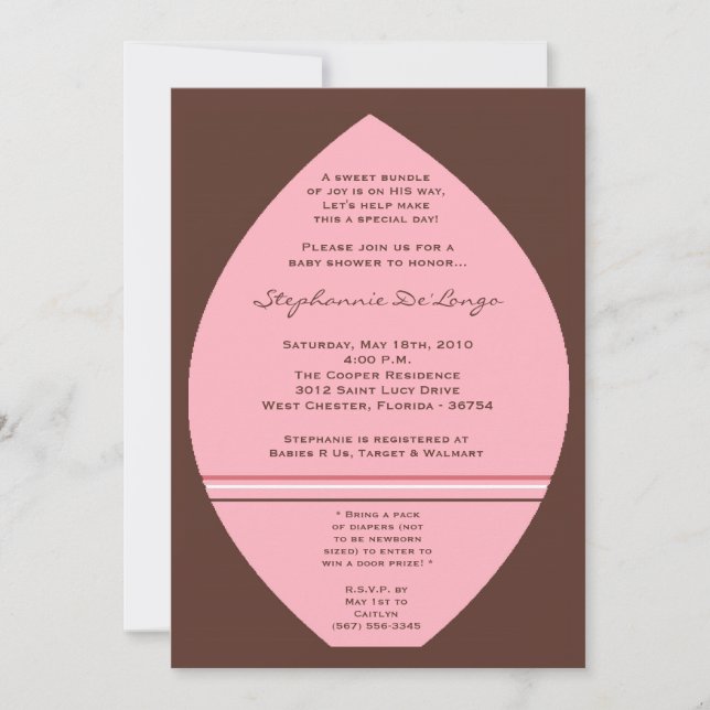 5x7 Surfer Baby Surf Board Baby Shower Invitation (Front)