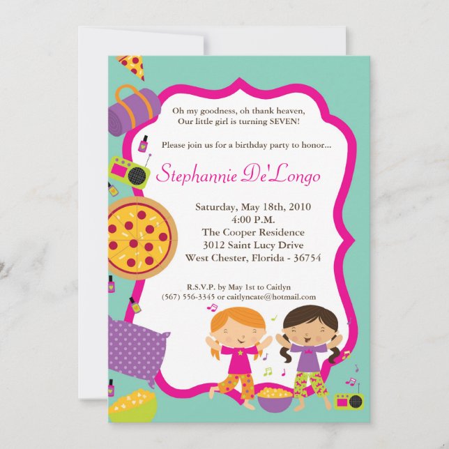 5x7 Swood MakeUp Dance Anniversaire Invitation (Devant)