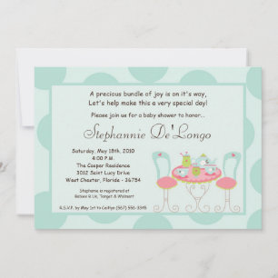 5x7 Tea Party Pointe Baby shower Invitation