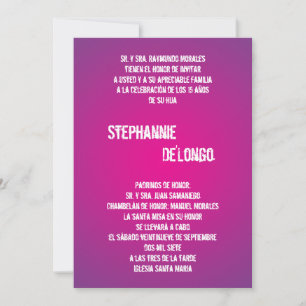 5x7 Teal DJ Spin Turntable Quinceanera Invitation