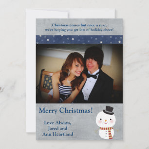 5x7 Top Hat Snowman Invitation