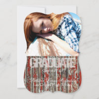 5x7 Vieux grenier rouge Bois Météo Faire-part prin