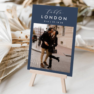 5x7 Wedding Travel Destination Photo Table Number