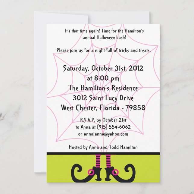 5x7 Witchy Ways Halloween Party Invitation (Front)